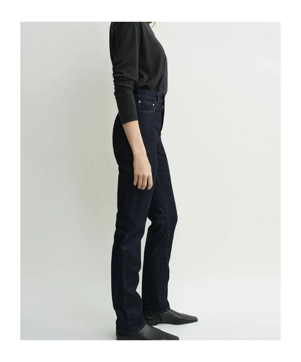High-Waisted Slim-Fit Jeans