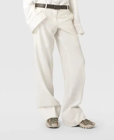 Pleated Straight-Leg Pants