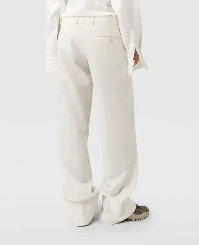 Pleated Straight-Leg Pants