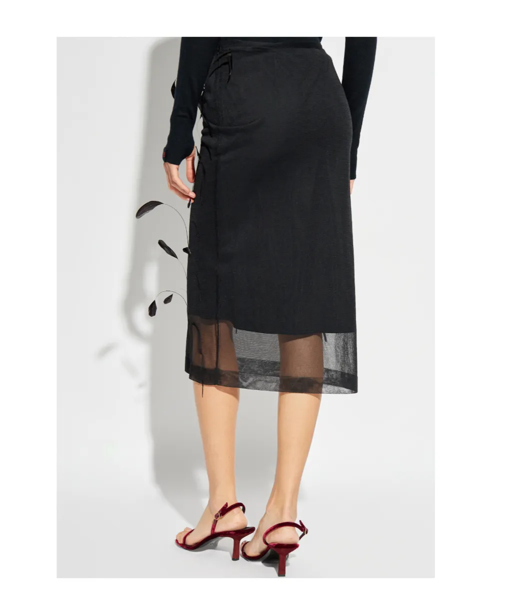 Jil Sander Feather Detailed Skirt