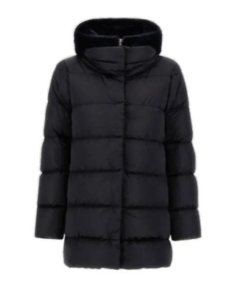 Hooded Quilted Down Jacket