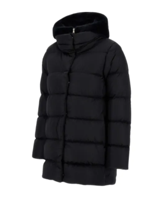 Hooded Quilted Down Jacket