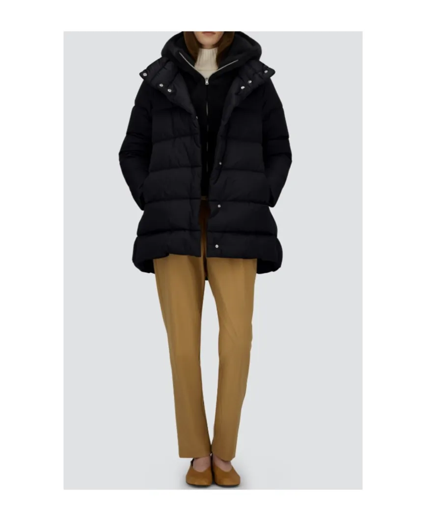 Hooded Quilted Down Jacket