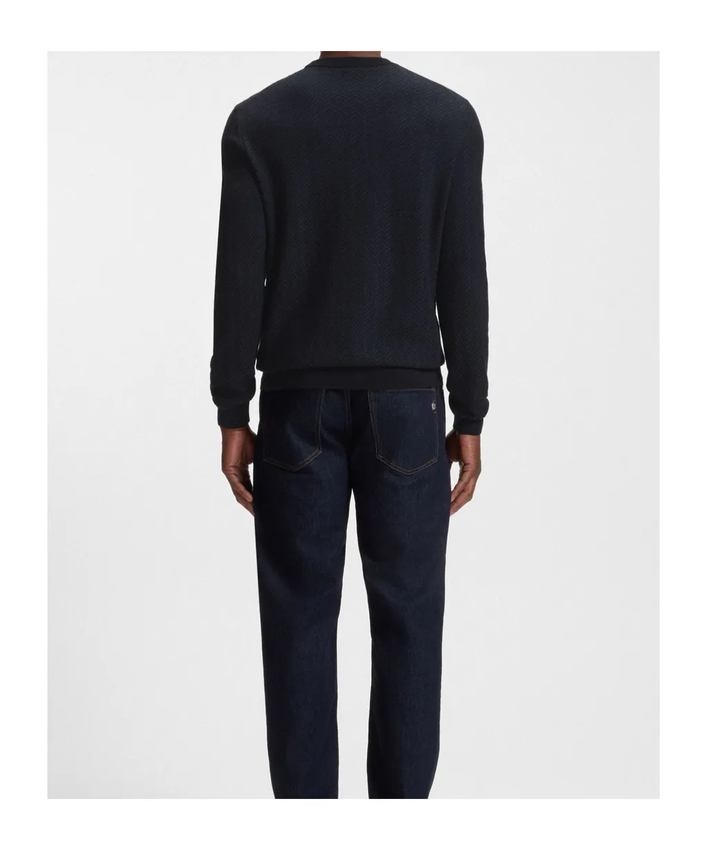 Boss Hugo Boss Herringbone Crewneck Jumper