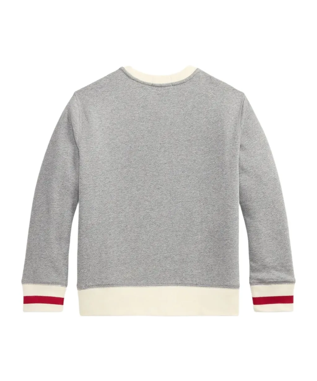 Bear-Print Crew-Neck Sweatshirt