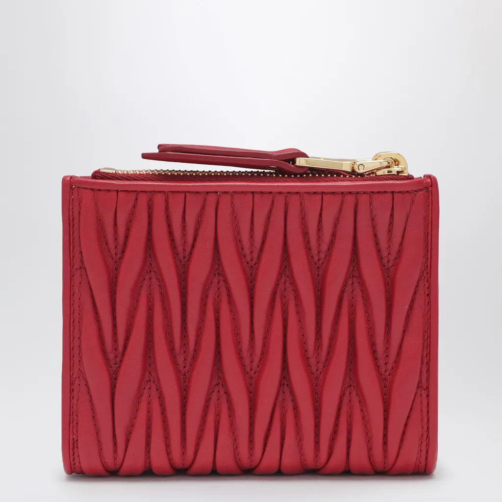 Miu Miu Logo Plaque Zipped Wallet
