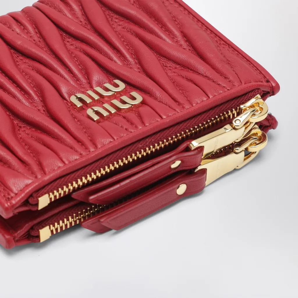 Miu Miu Logo Plaque Zipped Wallet