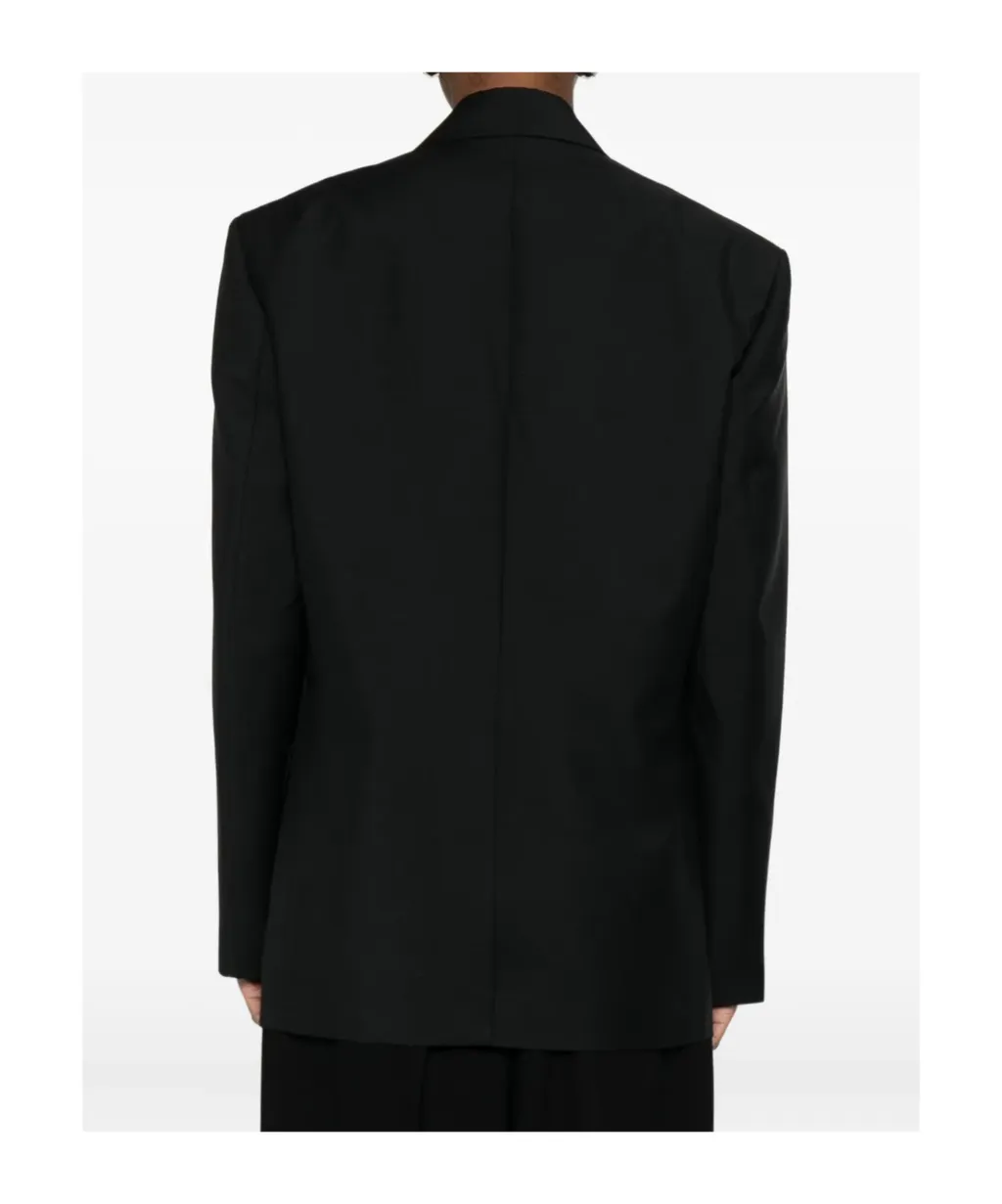 RÓHe Contrast-Stitching Single-Breasted Blazer