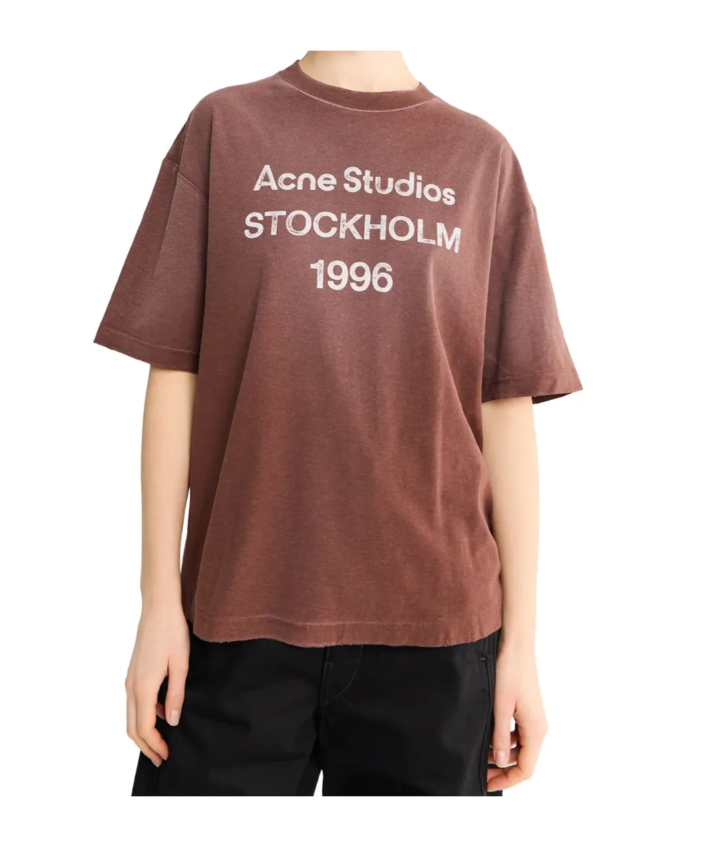 Acne Studios Logo Printed Crewneck T-Shirt