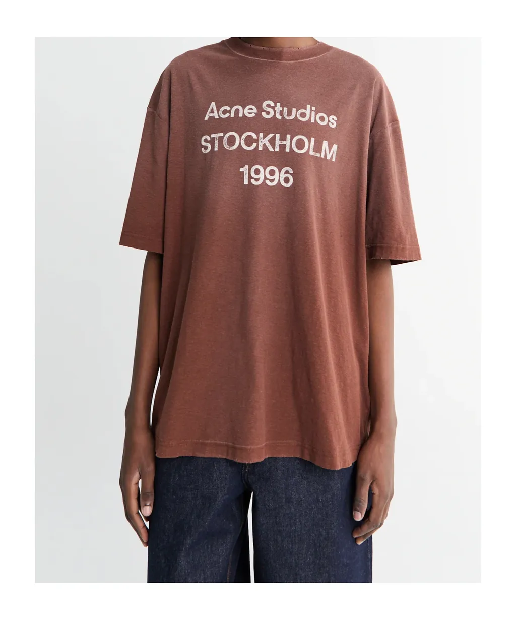 Acne Studios Logo Printed Crewneck T-Shirt
