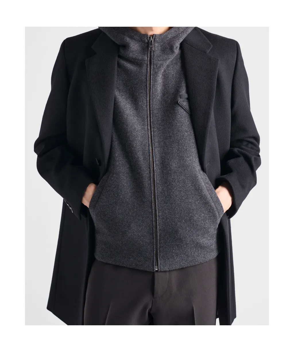Wool And Cashmere Zipper Vest