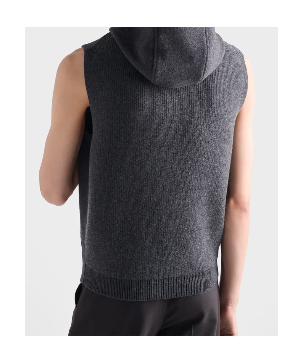 Wool And Cashmere Zipper Vest