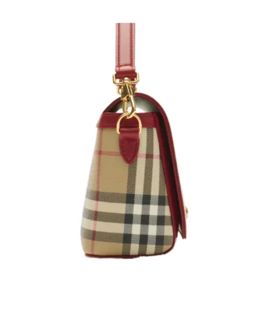 Burberry Checked Top Handle Note Bag