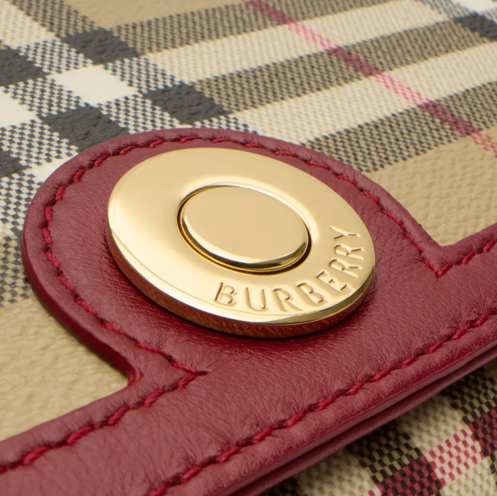 Burberry Checked Top Handle Note Bag