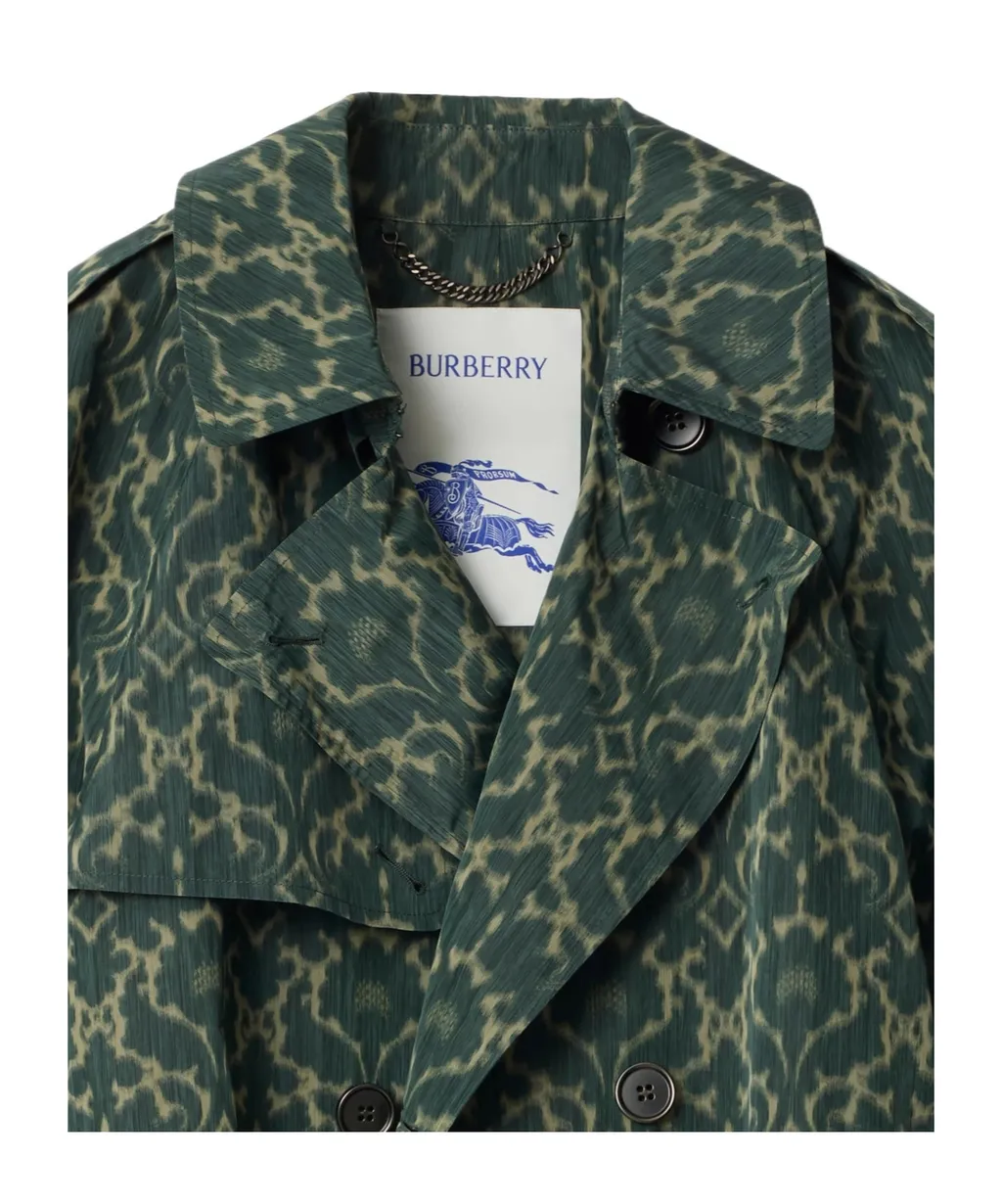 Long Baroque Viscose Blend Trench Coat