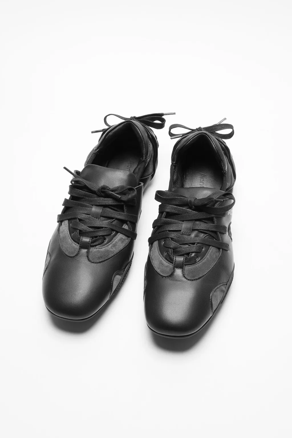Leather Lace-Up Sneakers