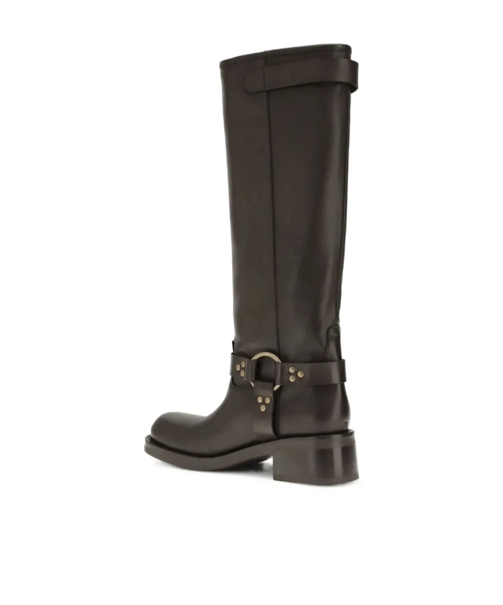 Square-Heeled Knee-High Boots