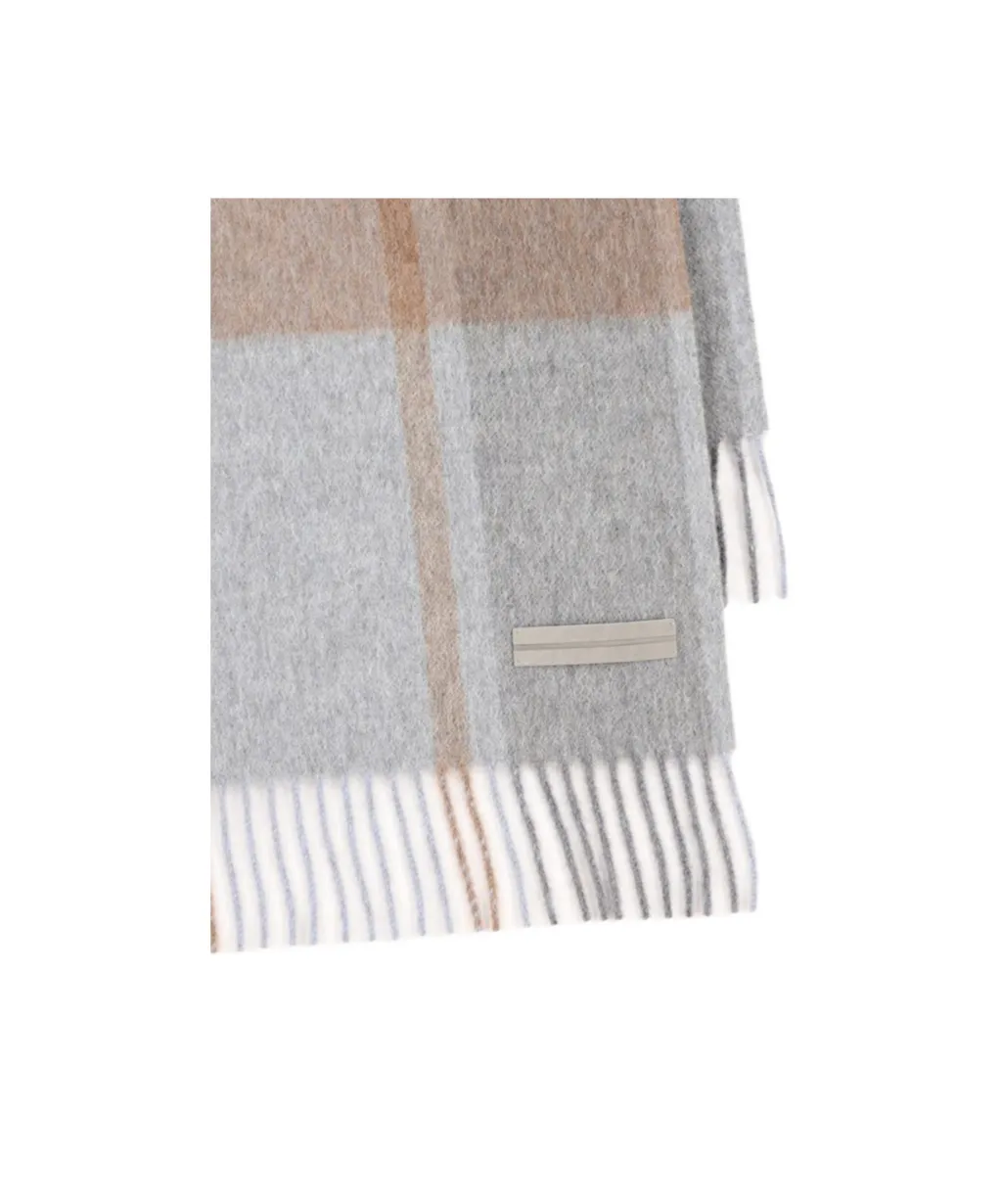 Zegna Checked Fringed Scarf