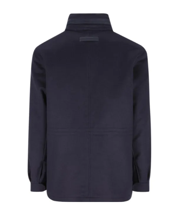 Zegna High Neck Long Sleeved Jacket
