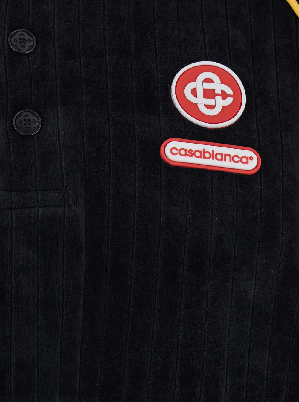 Corduroy Short-Sleeved Polo Shirt