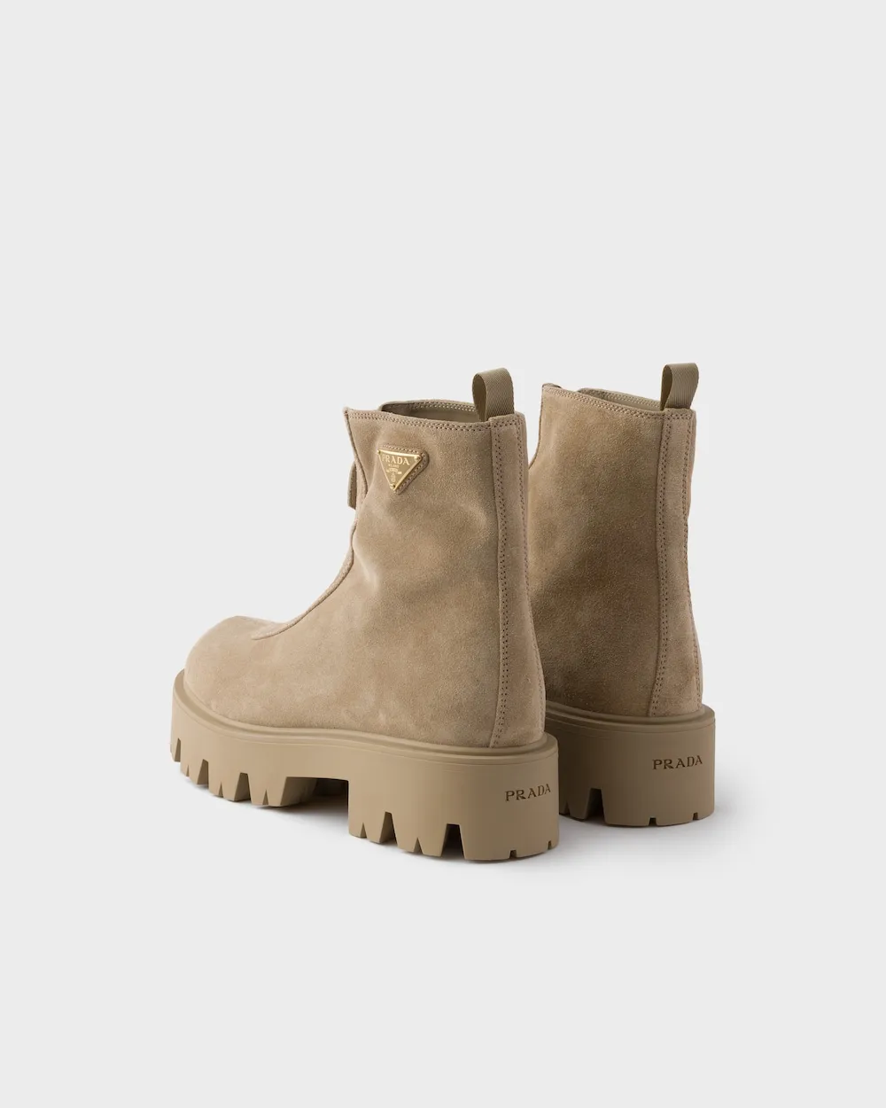 Prada Triangle-Logo Zipped Boots