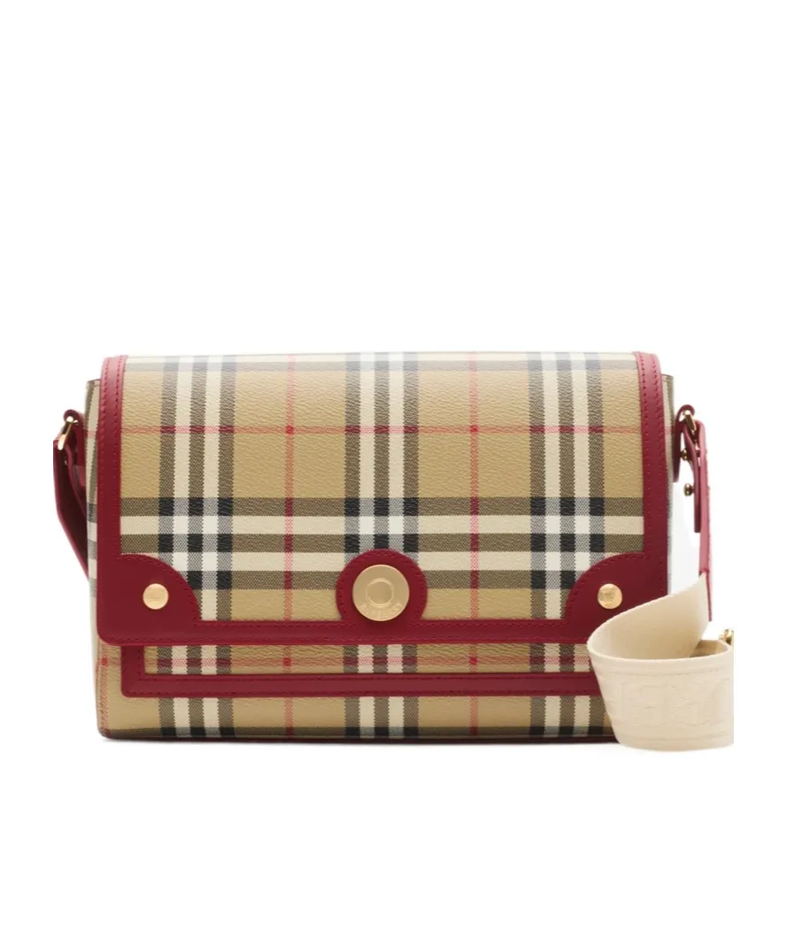 Burberry Checked Note Crosssbody Bag
