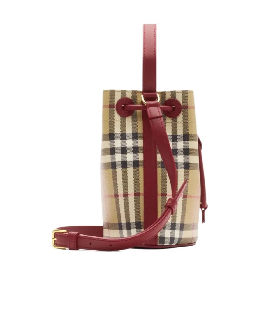 Burberry Mini Check Bucket Bag