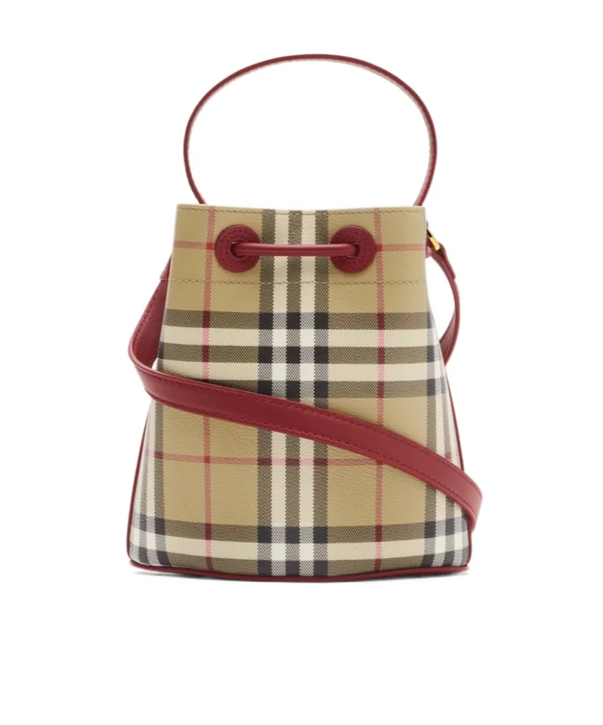 Burberry Mini Check Bucket Bag