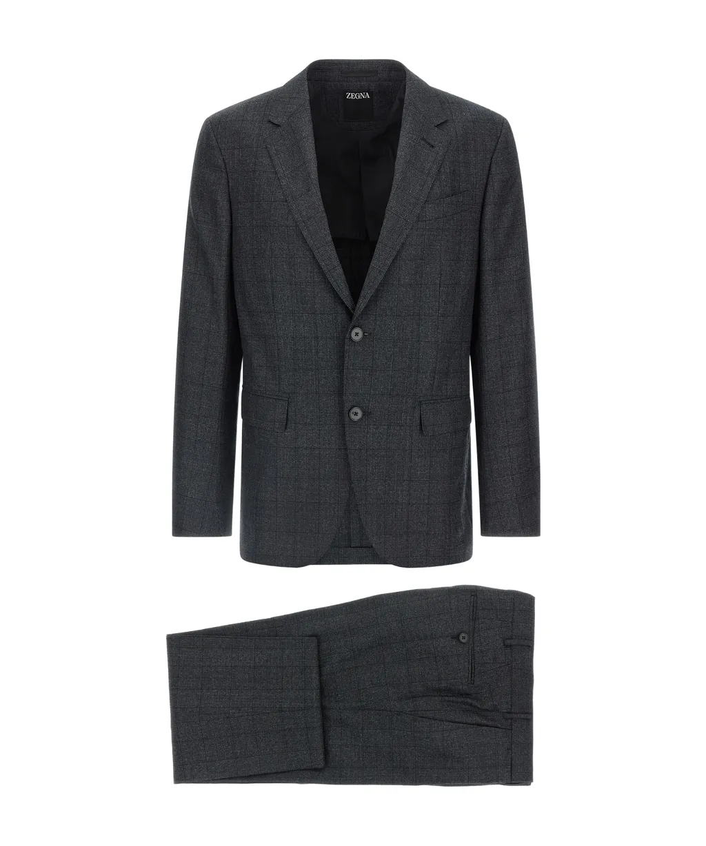 Zegna Single-Breasted Checked Suit Set
