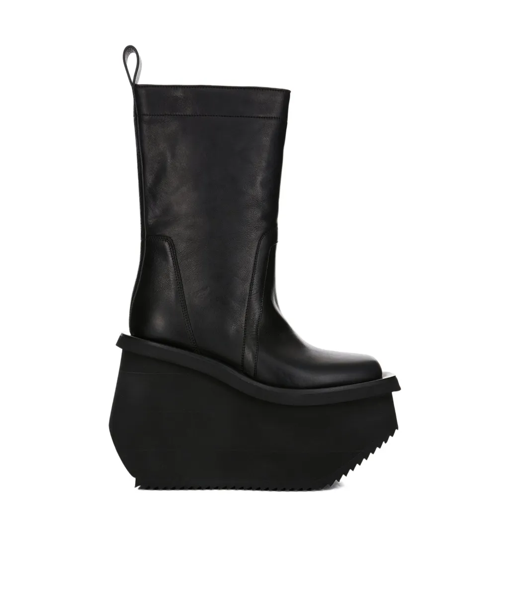 Rick Owens Round Toe Platform Boots