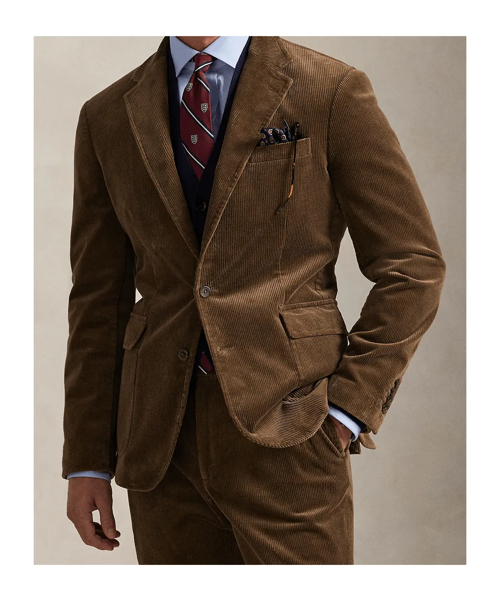 Corduroy Single-Breasted Blazer