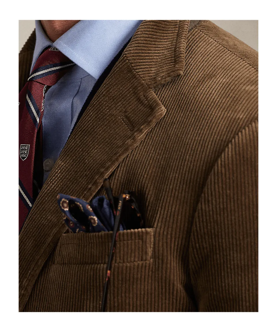 Corduroy Single-Breasted Blazer