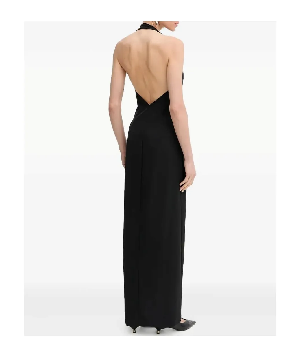 Halter Neck Insect-Detail Maxi Dress