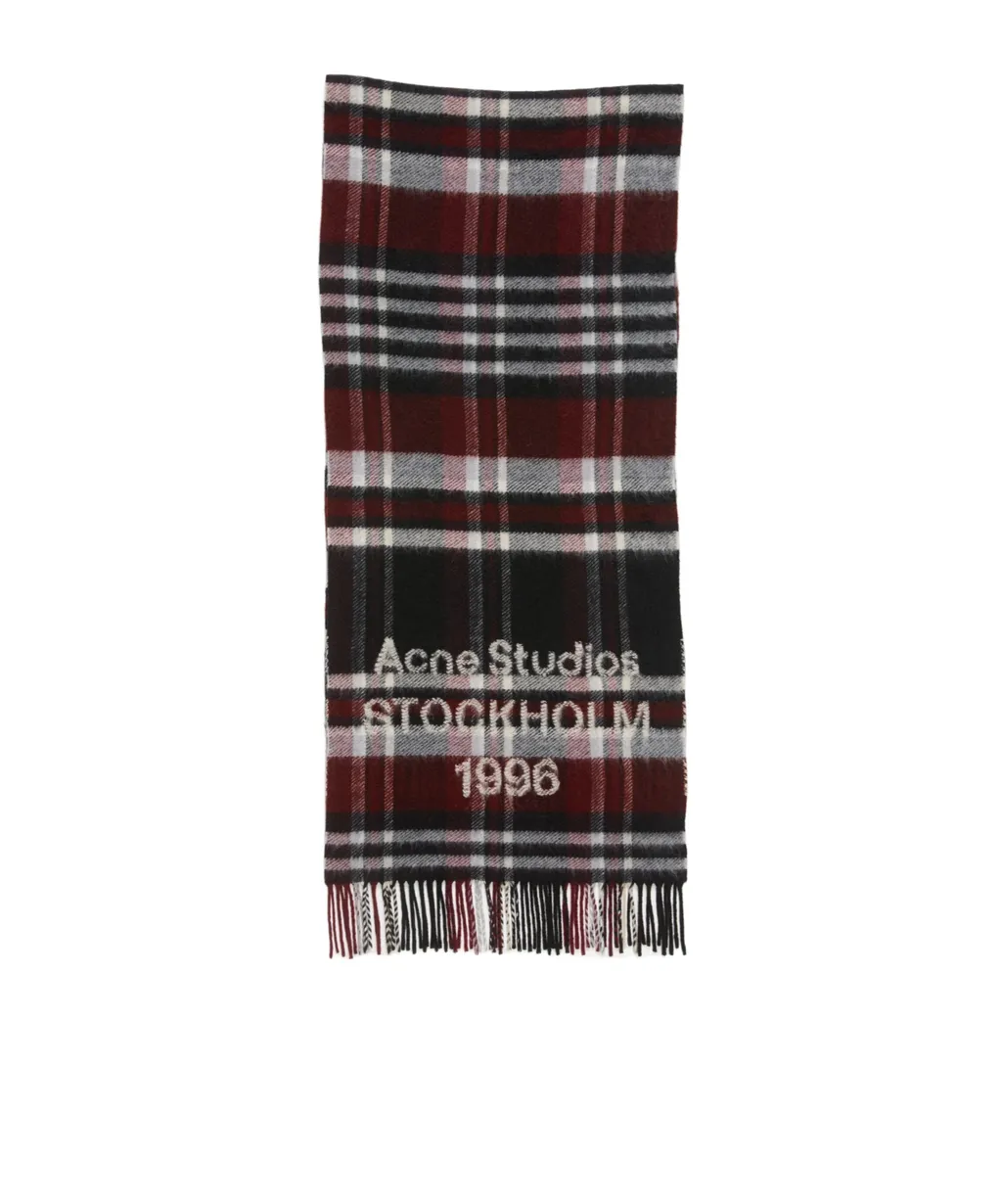 Plaid Logo Scarf