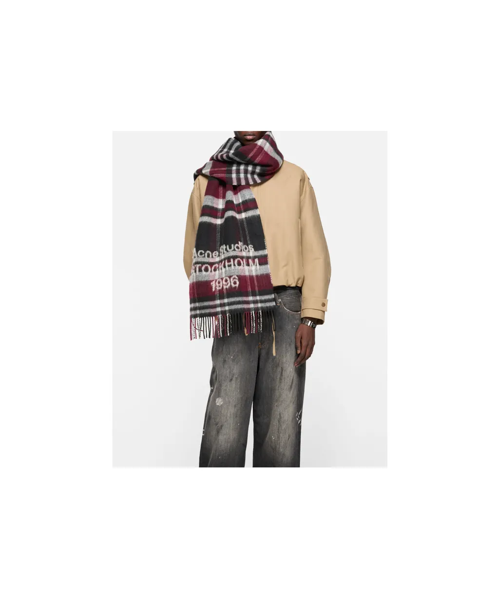 Plaid Logo Scarf