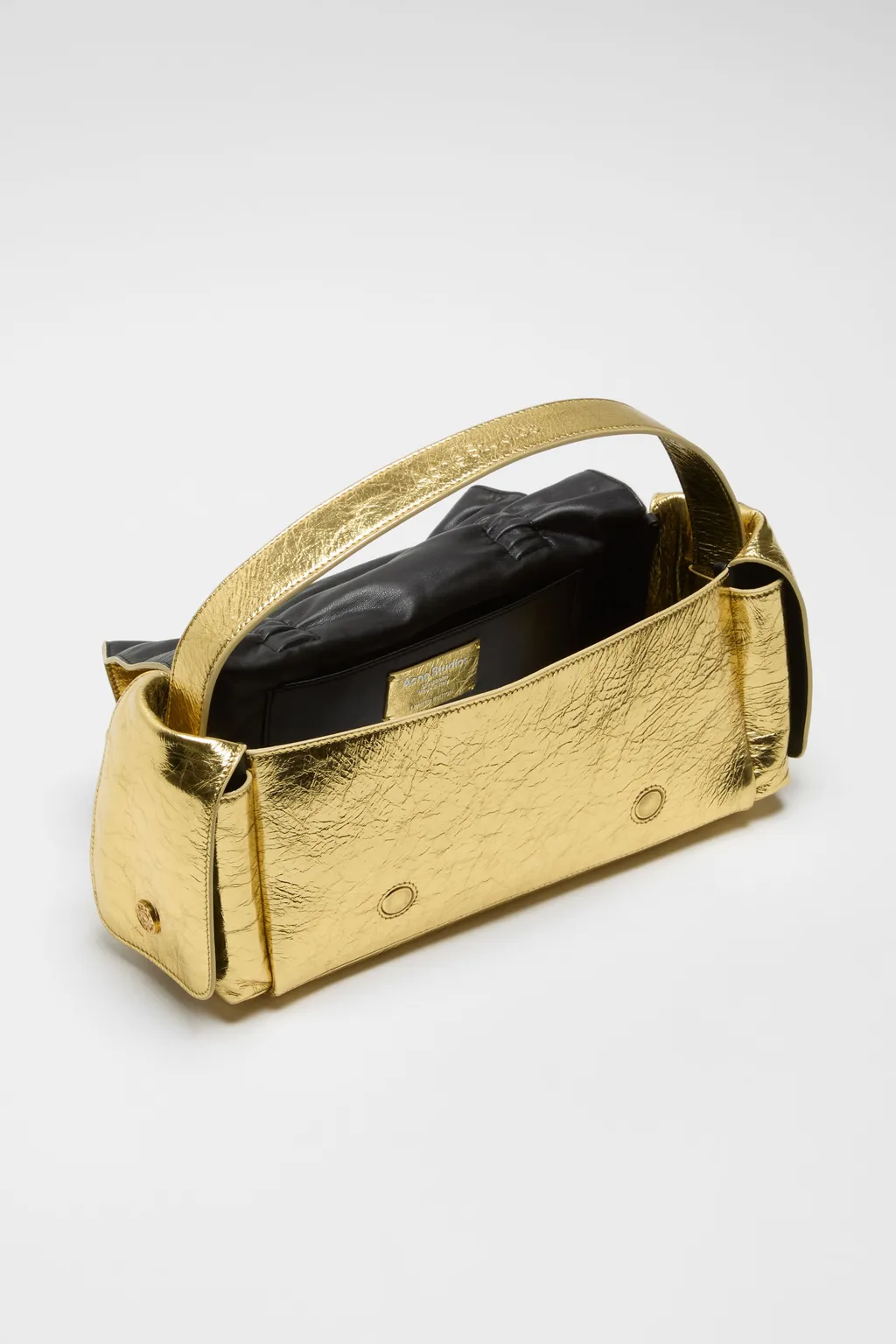 Drawstring Leather Shoulder Bag