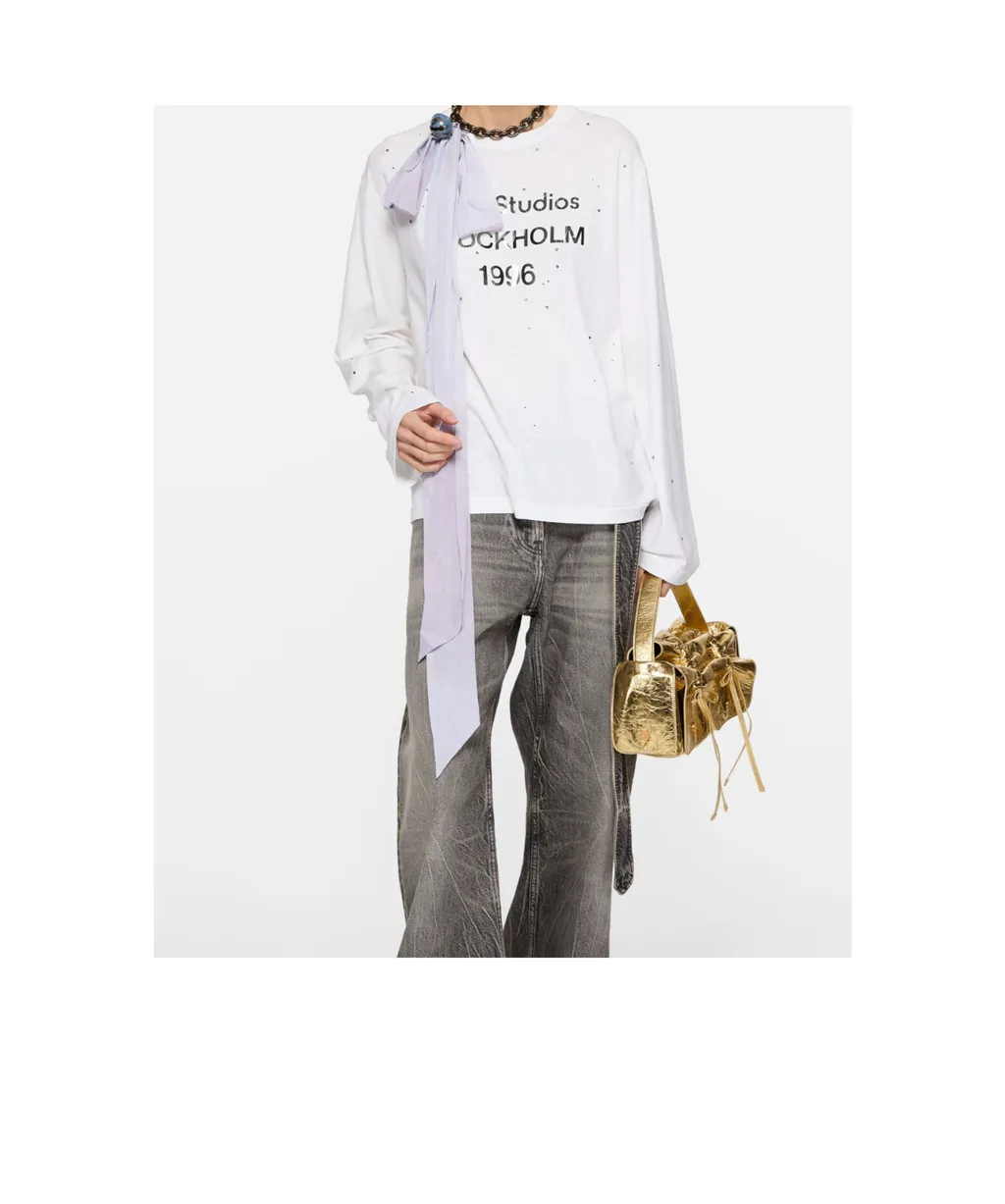 Drawstring Leather Shoulder Bag