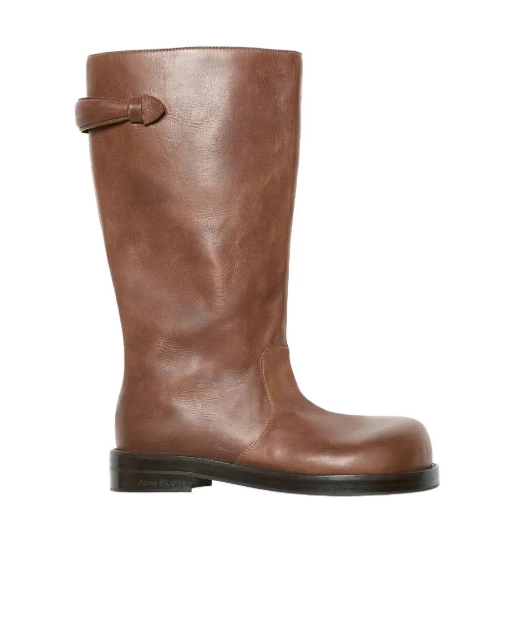 Strap Leather Boot