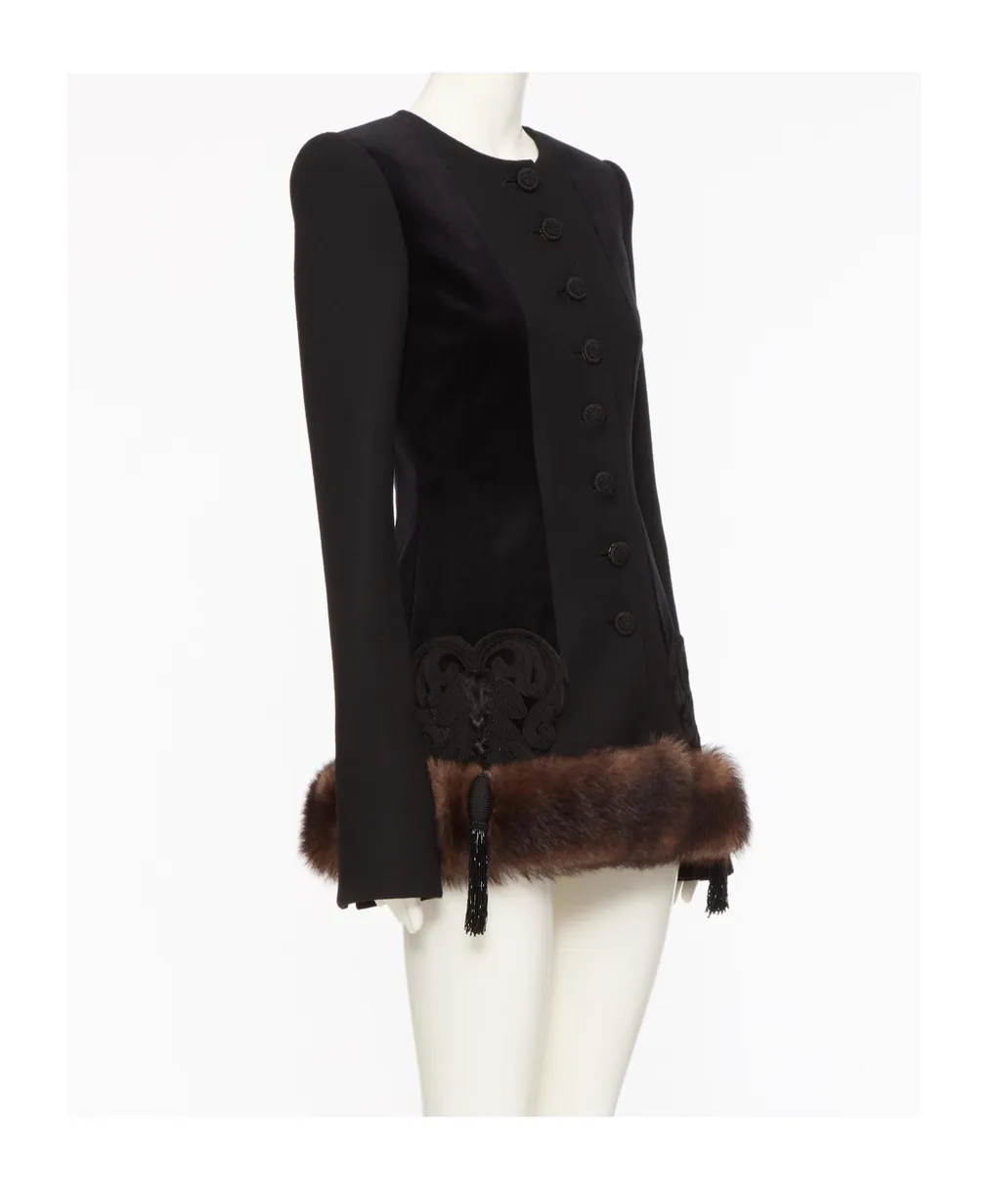 Valentino	Button-Up Tassel Detailed Dress