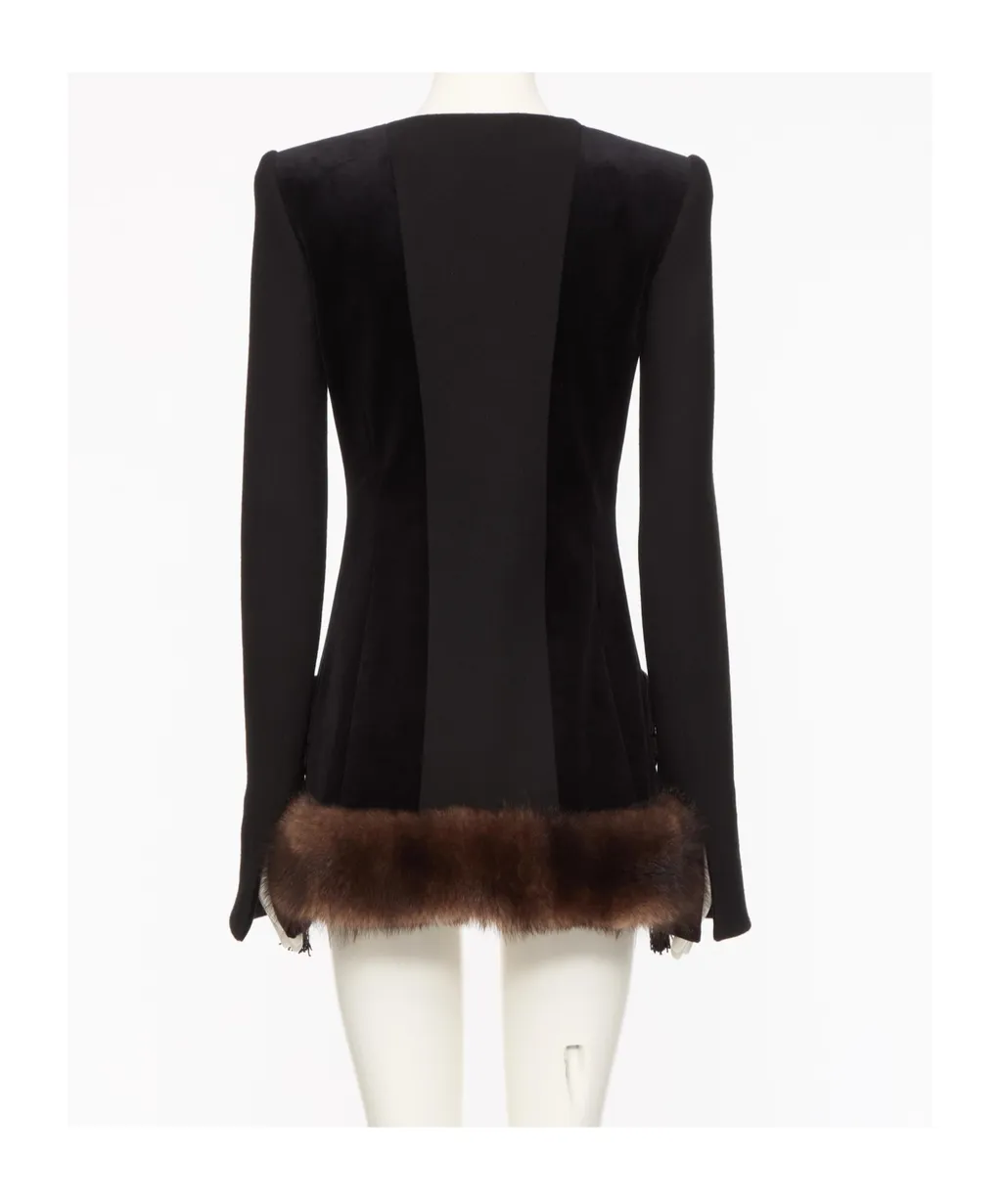 Valentino	Button-Up Tassel Detailed Dress