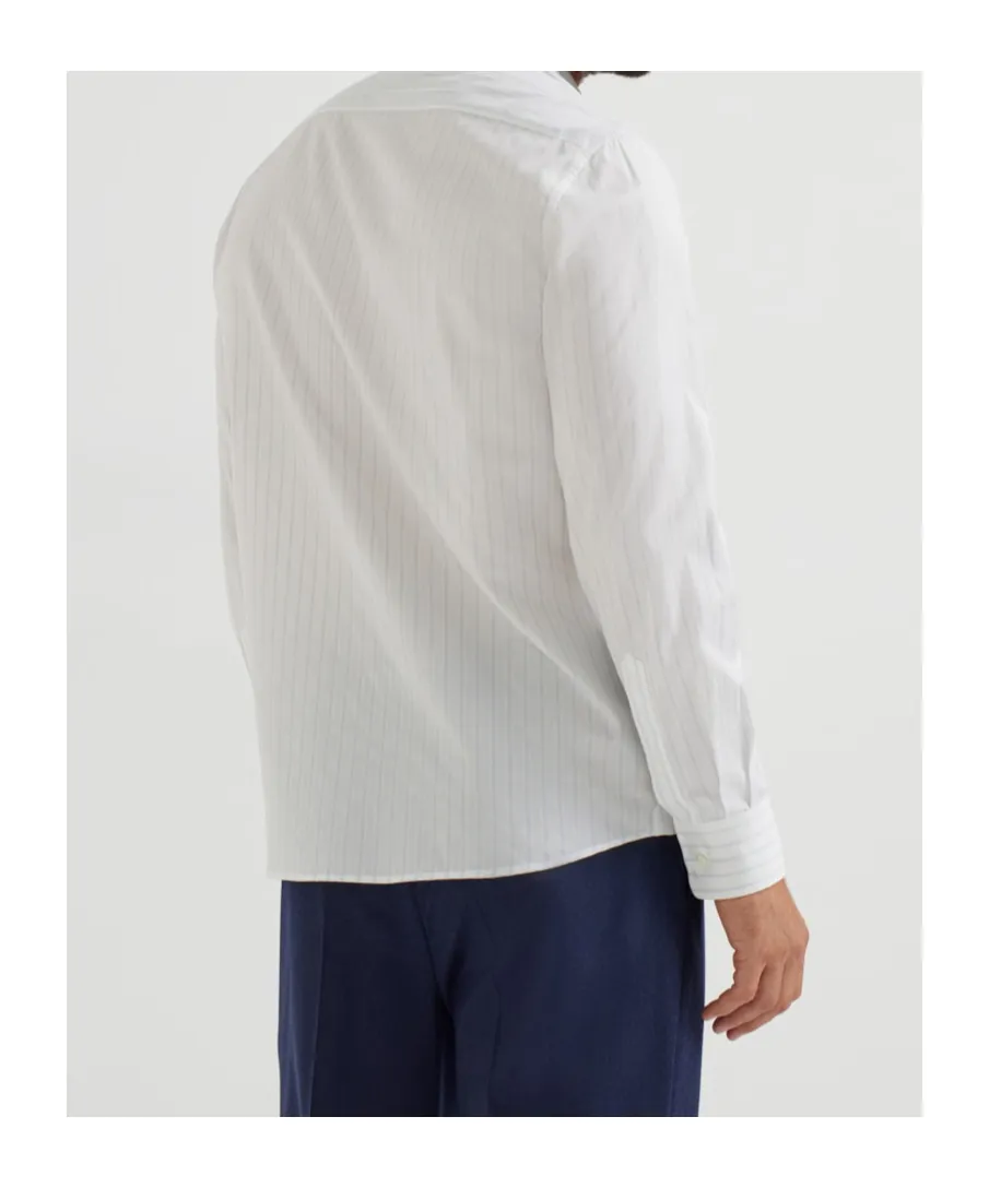 Brunello Cucinelli Striped Long-Sleeved Shirt
