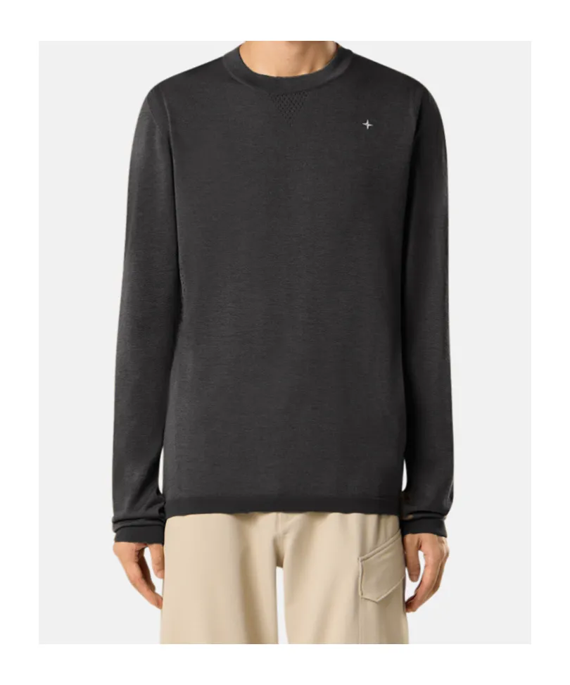 Crewneck Jumper With Elasticated Trims