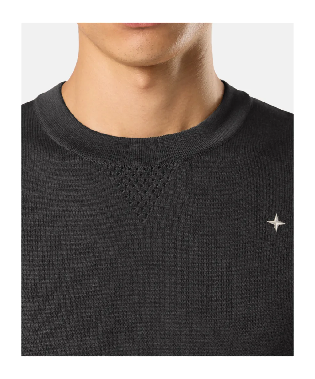 Crewneck Jumper With Elasticated Trims