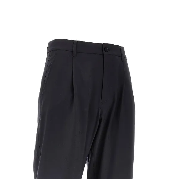 Pleated-Front Flannel Trousers