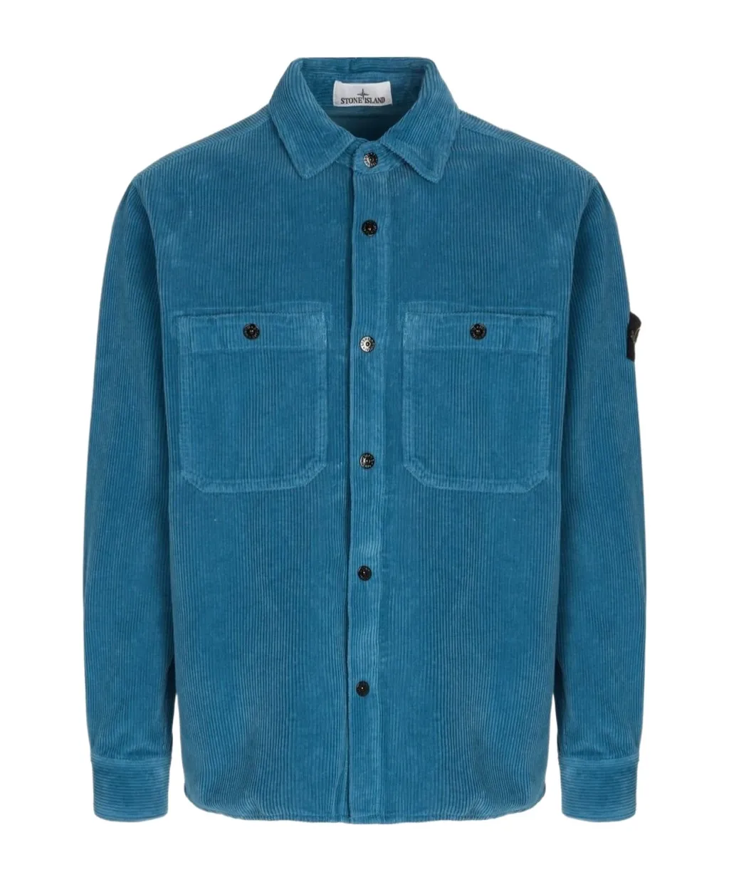 Stone Island Compass Patch Buttoned Shirt Jacket
