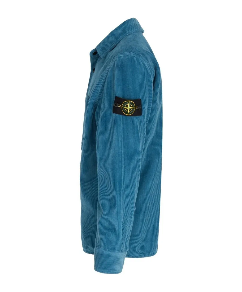 Stone Island Compass Patch Buttoned Shirt Jacket