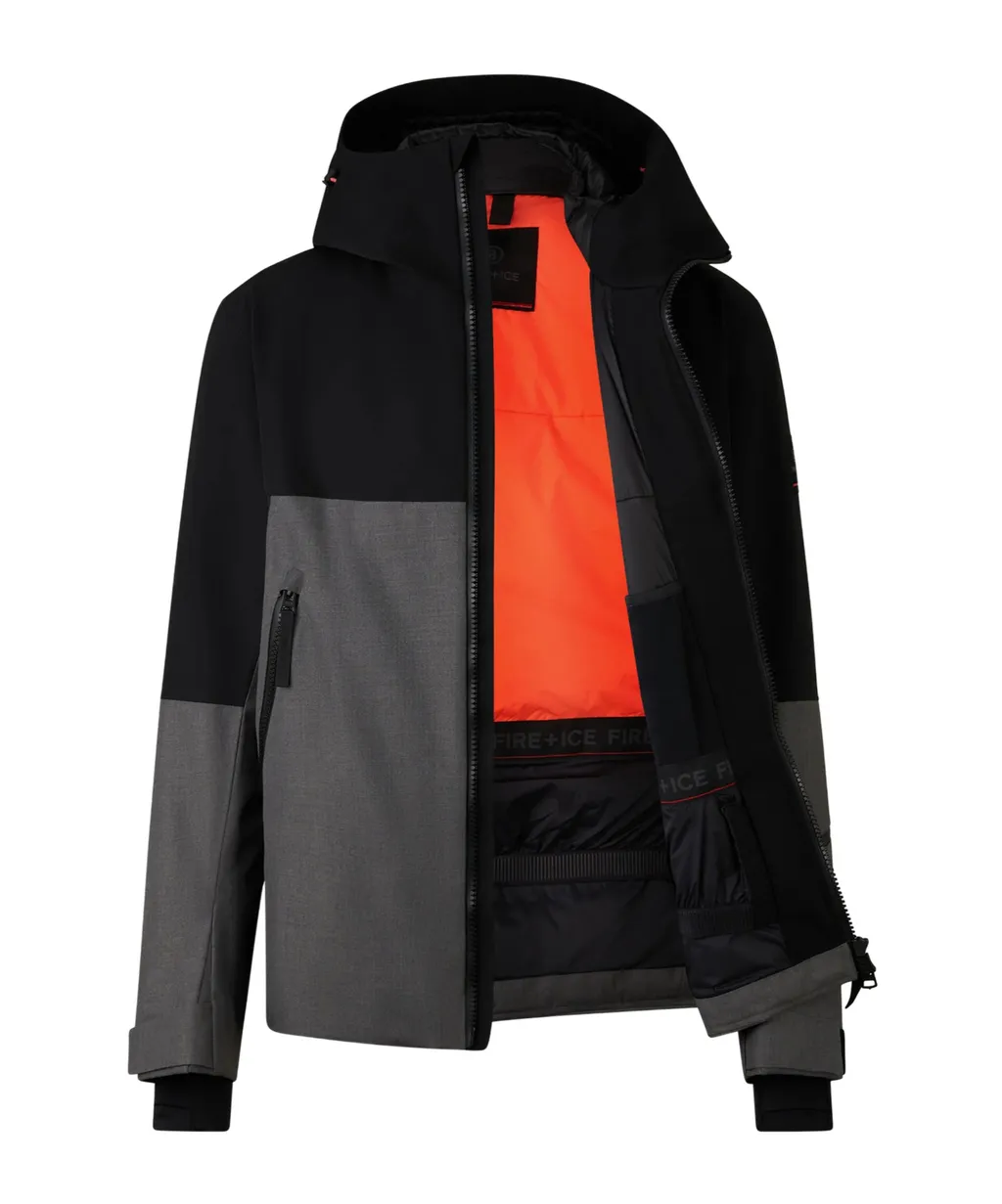 Dyre Ski Jacket In Grey/Black