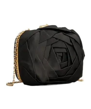 Rose-Motif Chain Mini Bag