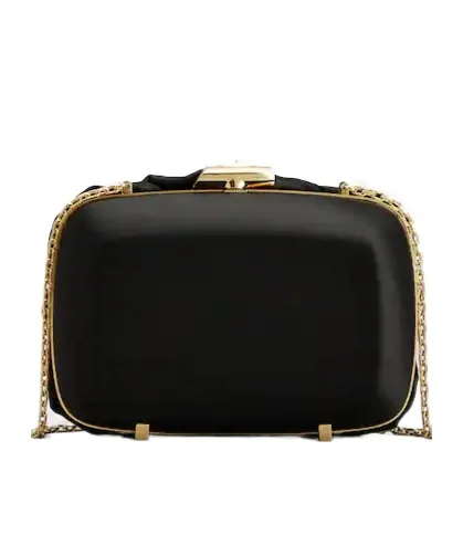 Rose-Motif Chain Mini Bag