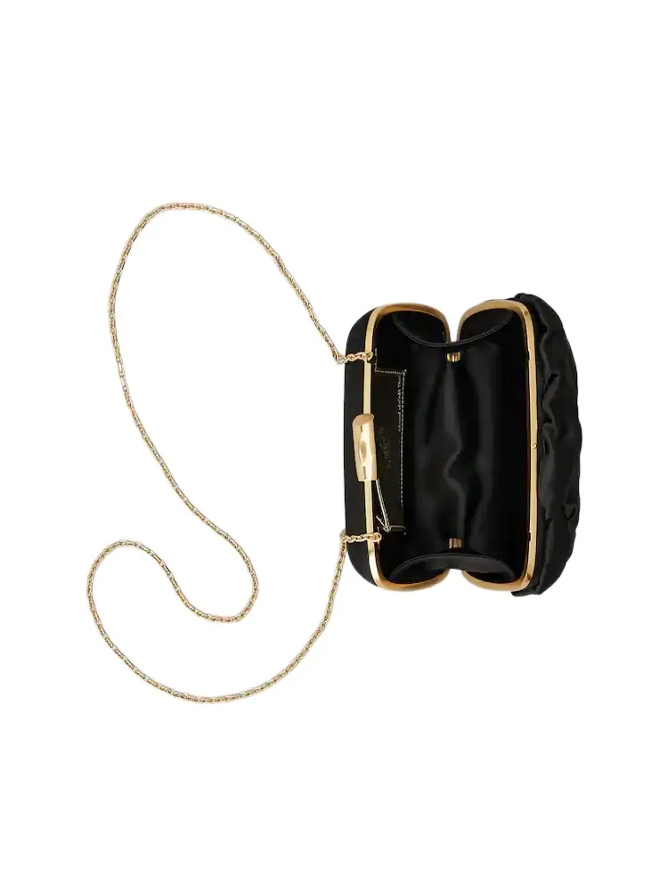 Rose-Motif Chain Mini Bag